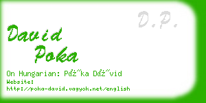 david poka business card