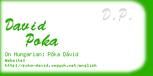 david poka business card